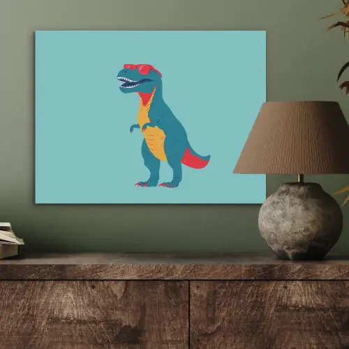Dinosaurus - Blauw - Zonnebril PET vilt klein -sfeer2