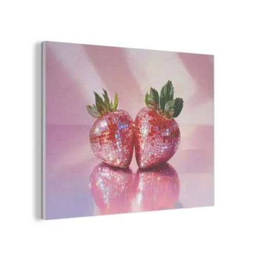 Disco - Fruit - Glitter - Strawberry PET vilt klein -3d
