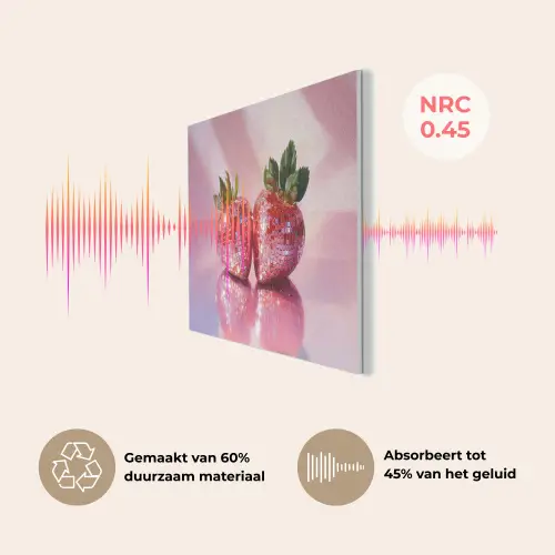 Disco - Fruit - Glitter - Strawberry PET vilt klein -USP_NL