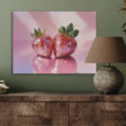 Disco - Fruit - Glitter - Strawberry PET vilt klein -sfeer2