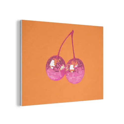 Discoballen - Kers - Spiegels - Roze PET vilt klein -3d