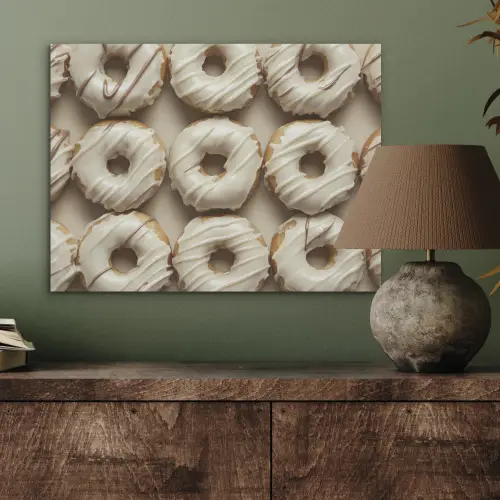 Donuts - Chocolade - Wit - Beige PET vilt klein -sfeer2