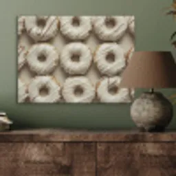 Donuts - Chocolade - Wit - Beige PET vilt klein -sfeer2