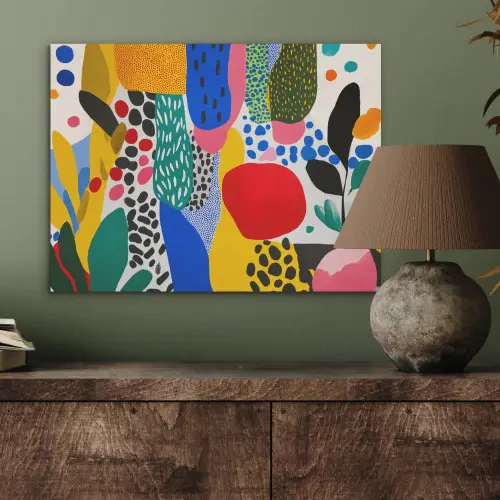 Stippen - Vormen - Modern - Kleuren PET vilt klein -sfeer2