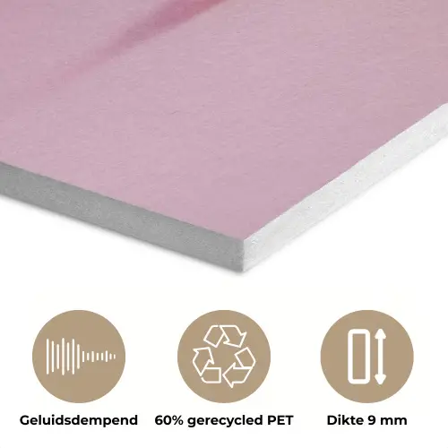 Eendjes - Vrolijk - Roze PET vilt klein -closeup_NL