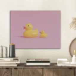 Eendjes - Vrolijk - Roze PET vilt klein -sfeer1