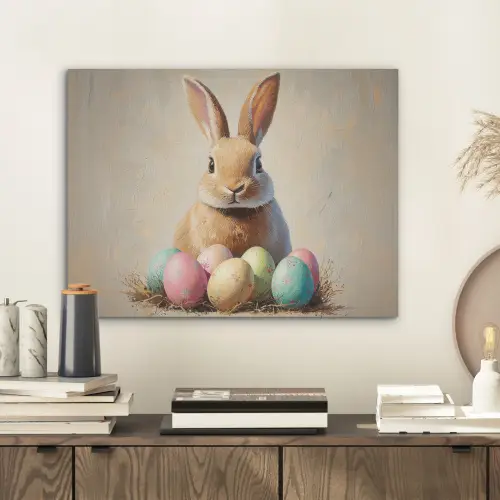Paashaas - Pastel - Eieren PET vilt klein -sfeer1