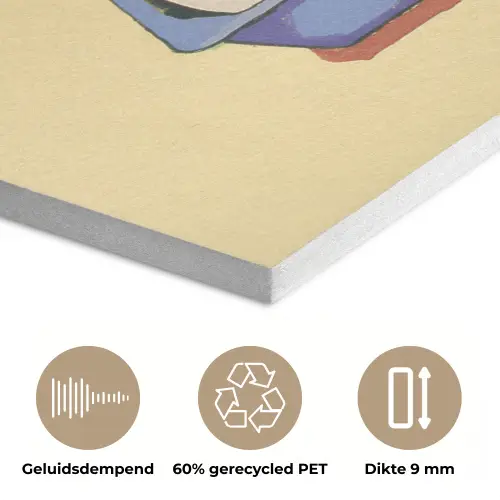 Eieren - Doos - Minimalistisch - Blauw PET vilt klein -closeup_NL