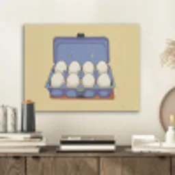 Eieren - Doos - Minimalistisch - Blauw PET vilt klein -sfeer1