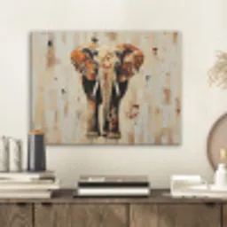 Olifant - Slurf - Mozaïek - Abstract PET vilt klein -sfeer1