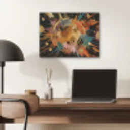 Explosie - Verfstructuur - Goud - Abstract PET vilt klein -sfeer5