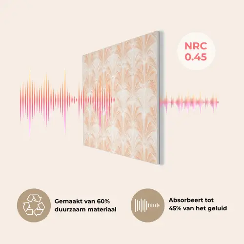 Waaier - Patroon - Perzik PET vilt klein 837 -USP_NL