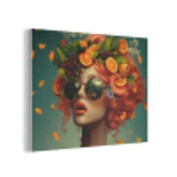Vrouw - Sinaasappel - Bessen - Oranje PET vilt klein -3d