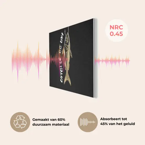 Vis - Zwart - Goud - Tekst PET vilt klein -USP_NL