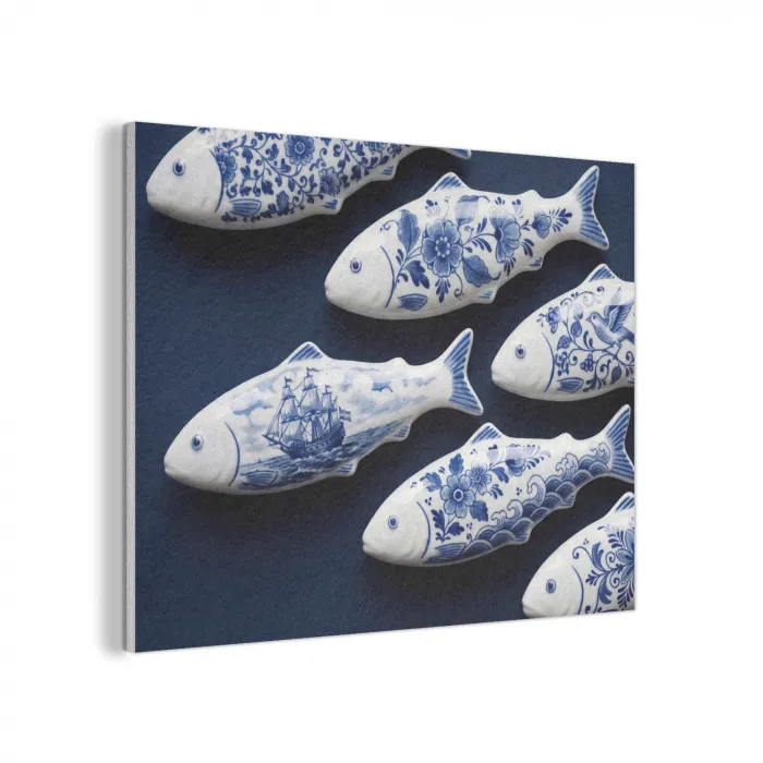 Vissen - Delfts - Blauw - Keramiek PET vilt klein -3d