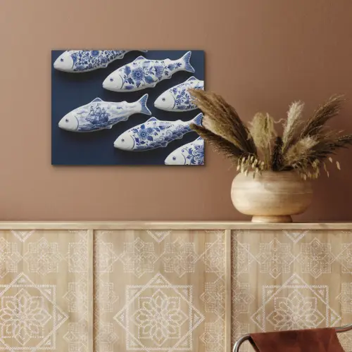 Vissen - Delfts - Blauw - Keramiek PET vilt klein -sfeer4