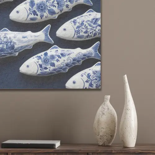 Vissen - Delfts - Blauw - Keramiek PET vilt klein -sfeer6_closeup