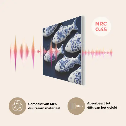 Vissen - Delfts - Blauw - Keramiek PET vilt klein -USP_NL