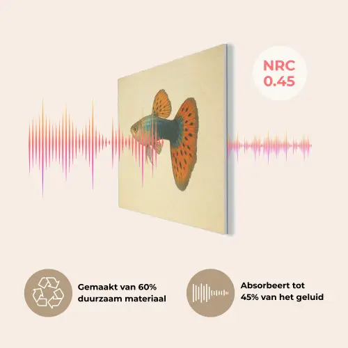 Vis - illustratie - Stippen - Oranje PET vilt klein -USP_NL