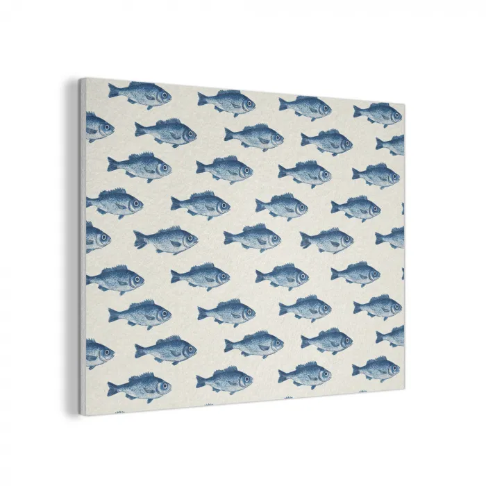 Vis - Patroon - Blauw PET vilt klein 837 -3d