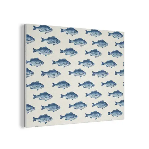 Vis - Patroon - Blauw PET vilt klein 837 -3d