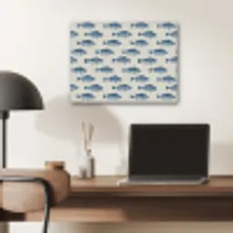 Vis - Patroon - Blauw PET vilt klein 837 -sfeer5