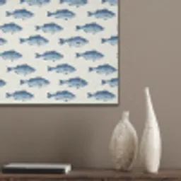 Vis - Patroon - Blauw PET vilt klein 837 -sfeer6_closeup