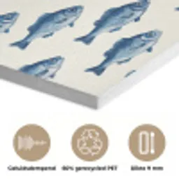 Vis - Patroon - Blauw PET vilt klein 837 -closeup_NL