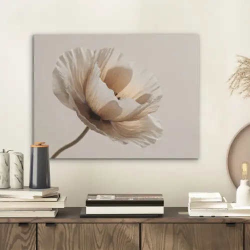 Bloem - Beige - Crème PET vilt klein -sfeer1