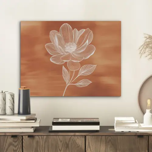 Bloem - Minimalistisch - Wit PET vilt klein -sfeer1