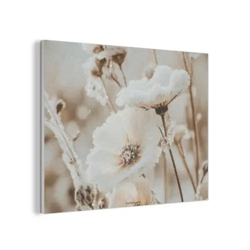 Bloemen - Beige - Winter PET vilt klein -3d