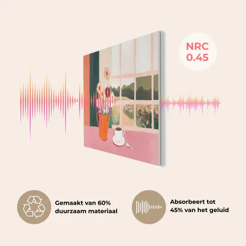 Bloemen - Koffie - Raam PET vilt klein -USP_NL