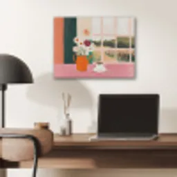 Bloemen - Koffie - Raam PET vilt klein -sfeer5