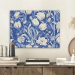 Bloemen - Delfts Blauw - Patroon - Tulp PET vilt klein -sfeer1