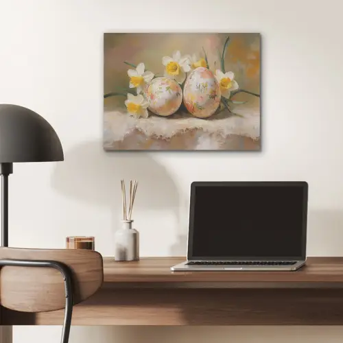 Bloemen - Eieren - Geschilderd PET vilt klein -sfeer5