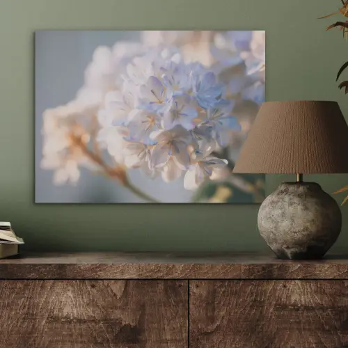 Bloemen - Lichtblauw - Wazig - Trosje PET vilt klein -sfeer2