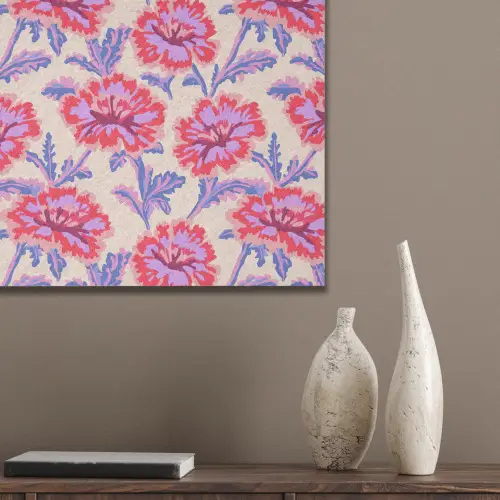 Bloemen - Patroon - Meerkleurig PET vilt klein 837 -sfeer6_closeup