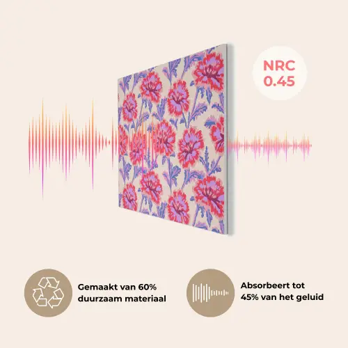 Bloemen - Patroon - Meerkleurig PET vilt klein 837 -USP_NL