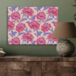 Bloemen - Patroon - Meerkleurig PET vilt klein 837 -sfeer2