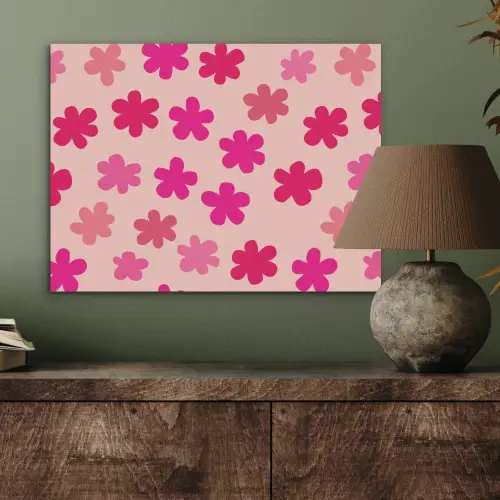 Bloemen - Patroon - Roze PET vilt klein -sfeer2