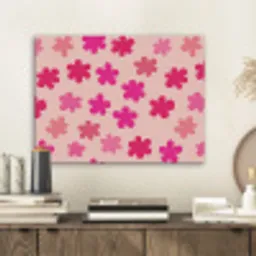 Bloemen - Patroon - Roze PET vilt klein -sfeer1