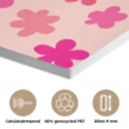 Bloemen - Patroon - Roze PET vilt klein -closeup_NL