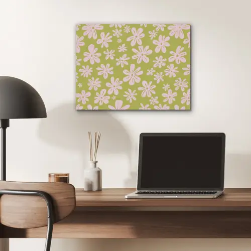 Bloemen - Roze - Getekend - Patroon PET vilt klein -sfeer5