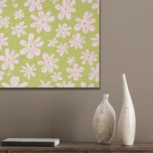Bloemen - Roze - Getekend - Patroon PET vilt klein -sfeer6_closeup