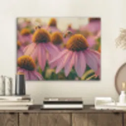 Bloemen - Paars - Bijen PET vilt klein -sfeer1