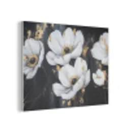 Bloemen - Wit - Abstract PET vilt klein -3d