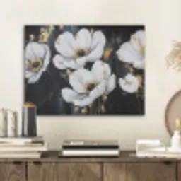 Bloemen - Wit - Abstract PET vilt klein -sfeer1