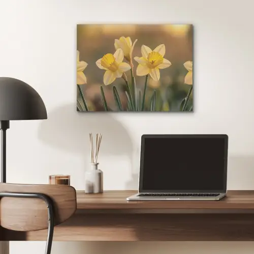 Bloemen - Geel - Wazig PET vilt klein -sfeer5
