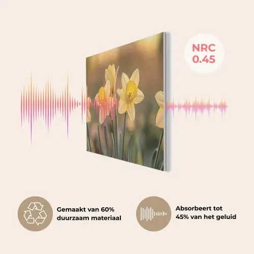 Bloemen - Geel - Wazig PET vilt klein -USP_NL