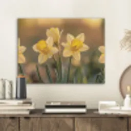 Bloemen - Geel - Wazig PET vilt klein -sfeer1